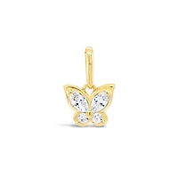 10k Yellow Gold Cubic Zirconia Butterfly Pendant 155635