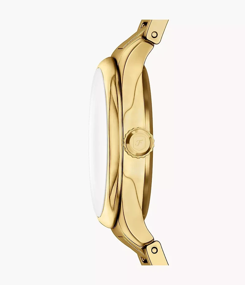 Fossil Gilmore Three-Hand Gold-Tone Stainless Steel Watch 155361