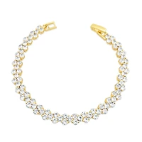 Bridal Gold Cubic Zirconia Round   Bracelet 155193