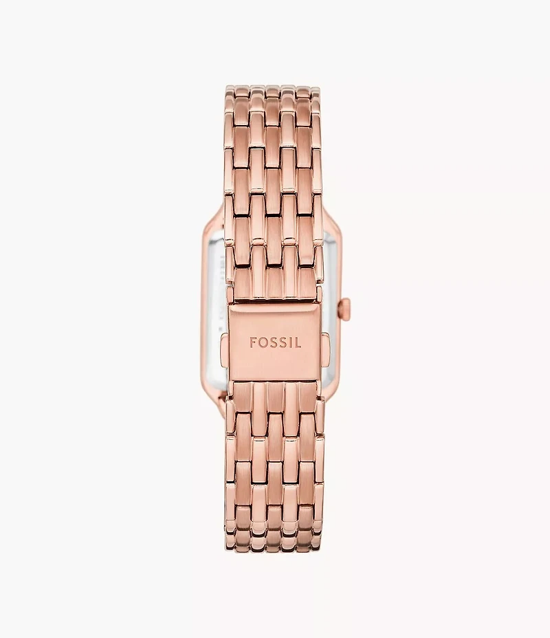 Fossil Raquel Three-Hand Date Rose Gold-Tone Stainless Steel Watch 155358