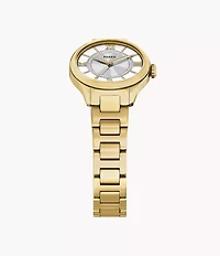 Fossil Gilmore Three-Hand Gold-Tone Stainless Steel Watch 155361