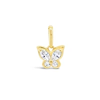 10k Yellow Gold Cubic Zirconia Butterfly Pendant 155635