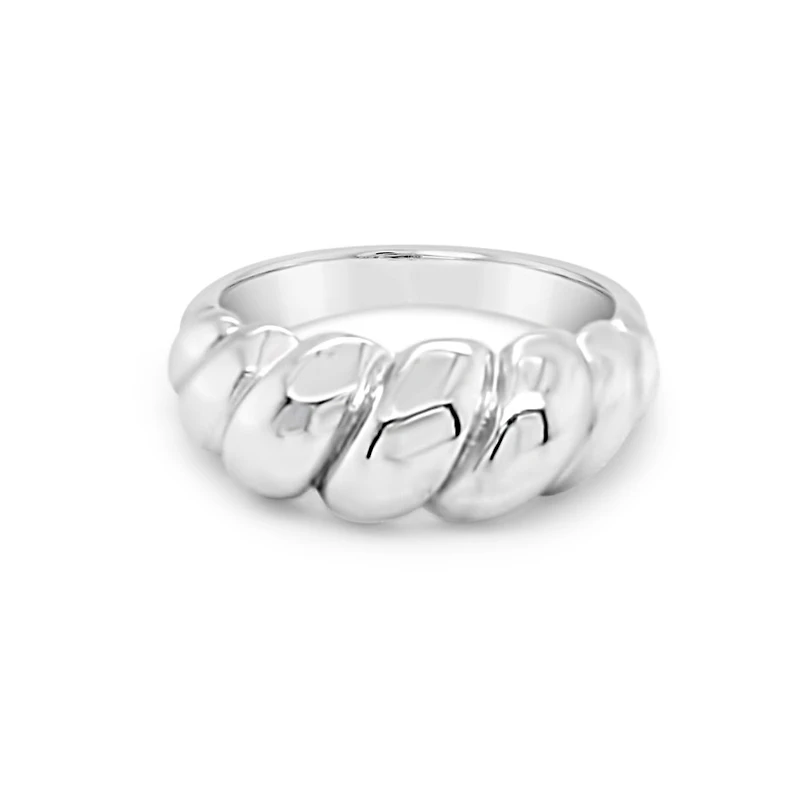 Sterling Silver Ring Plain Twist Dome 154974