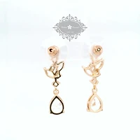 Bridal Rose Gold Cubic Zirconia Earrings