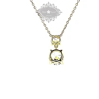 Gold Plated Sterling Silver Cubic Zirconia Necklace 152731