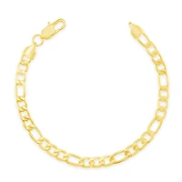 Stainless Steel Gold 5mm Figaro Bracelet