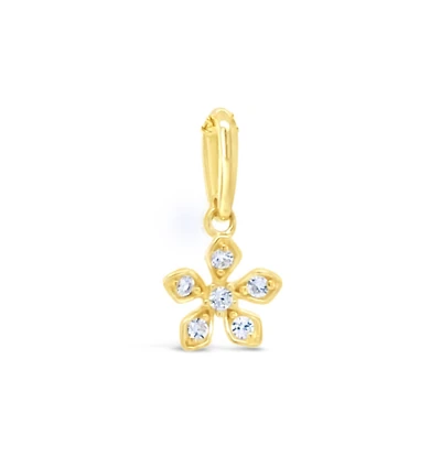 10k Yellow Gold Cubic Zirconia Flower Pendant 155634