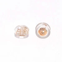 Yellow Gold Plated Sterling Silver Silicone earrings backing 142411