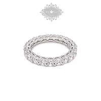 Sterling Silver 3mm Cubic Zirconia Eternity Ring 144168