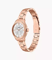 Fossil Gilmore Three-Hand Rose Gold-Tone Stainless Steel Watch 155362