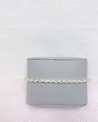 Gold Plated Sterling Silver Cubic Zirconia Tennis Bracelet 152704