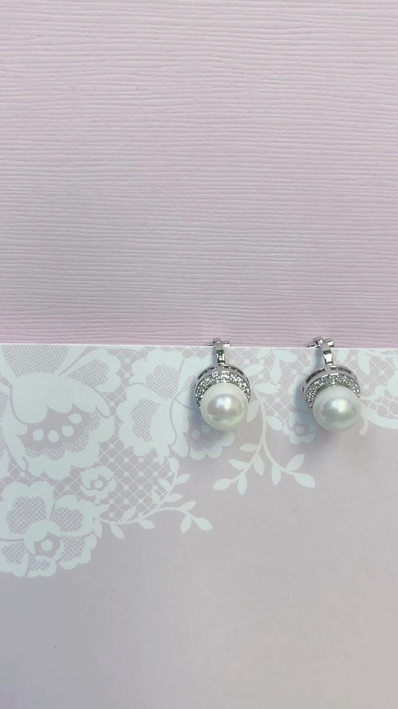 Bridal Silver Cubic Zirconia Clip-on Earrings