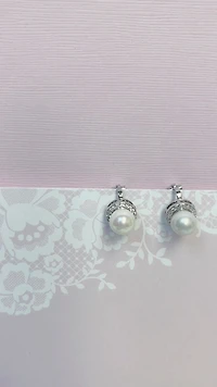 Bridal Silver Cubic Zirconia Clip-on Earrings