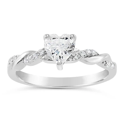 Sterling Silver Cubic Zirconia Ring
