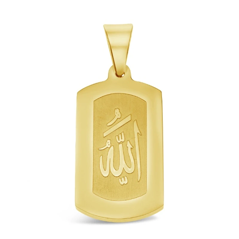 Stainless Steel Gold Allah Pendent 148754
