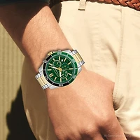 Armani Exchange Two-Tone Chronograph Watch Green Dial AX1966 154689