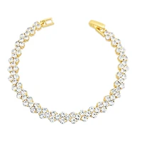 Bridal Gold Cubic Zirconia Round   Bracelet 155193