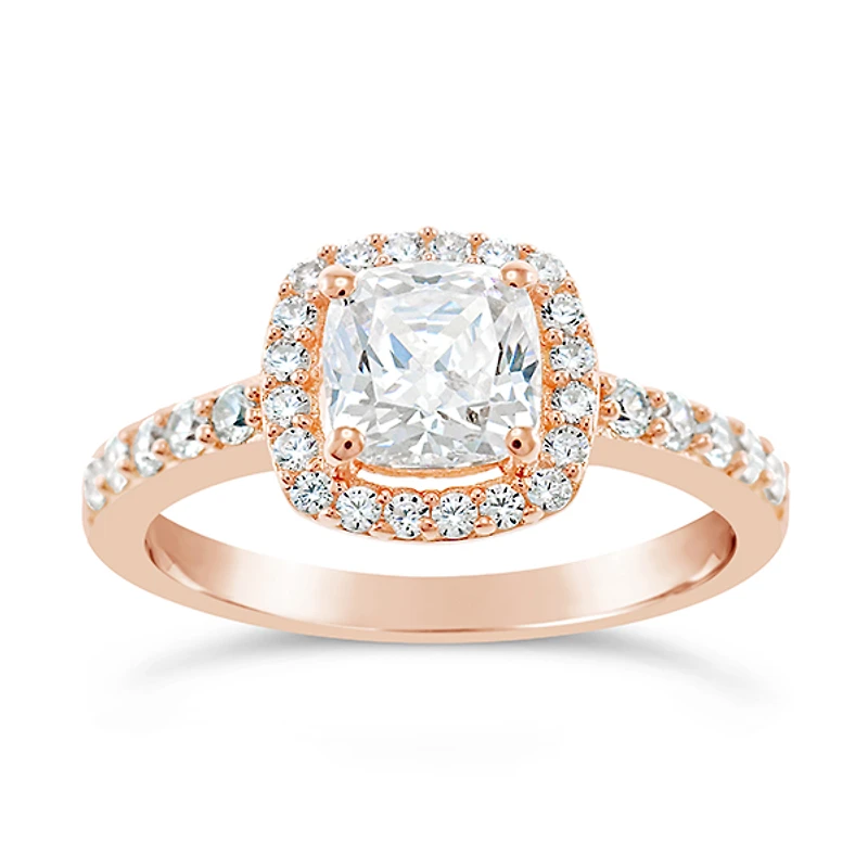 Rose Gold Plated Sterling Silver Ring 129258