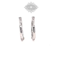 Sterling Silver Cubic Zirconia Huggie Earrings 146505