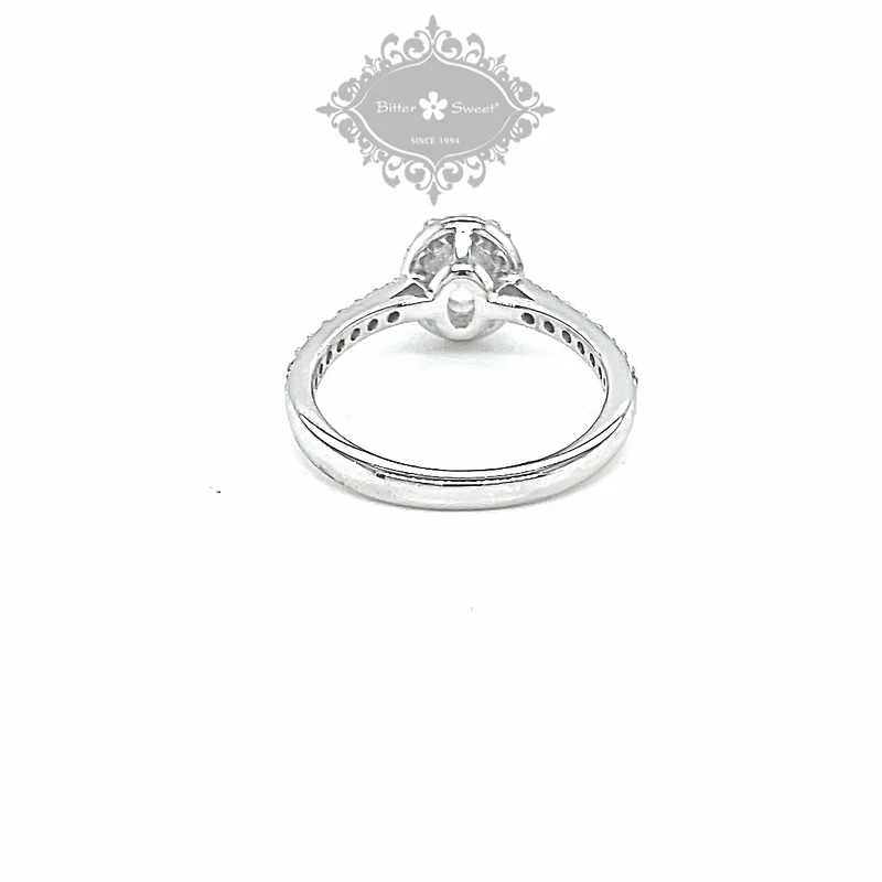 Sterling Silver Cubic Zirconia Oval Ring 150216