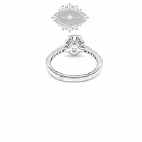 Sterling Silver Cubic Zirconia Oval Ring 150216