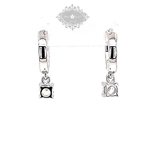 Sterling Silver Cubic Zirconia Huggie Earrings 145740