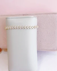 Bridal Gold Cubic Zirconia Round   Bracelet 155193