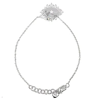 Sterling Silver Cubic Zirconia Heart Bracelet