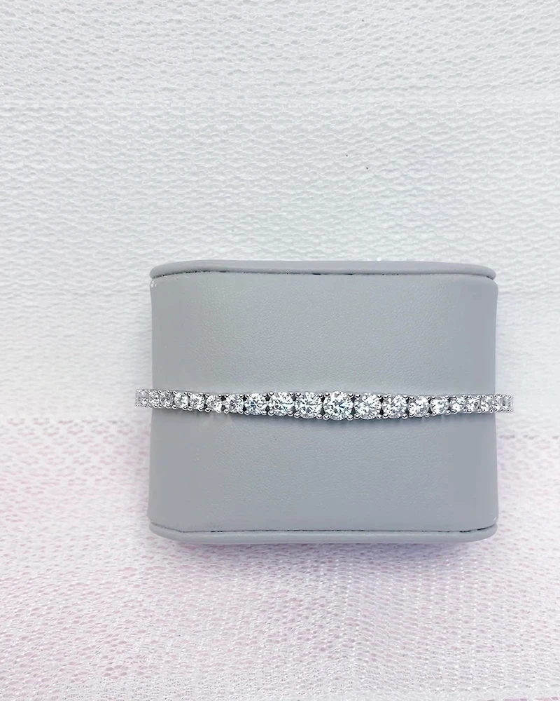 Sterling Silver Cubic Zirconia Tennis Bracelet