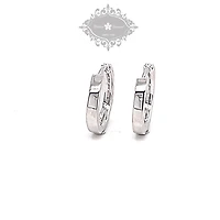 Sterling Silver Cubic Zirconia Huggies 132842