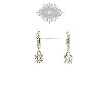 Gold Plated Sterling Silver Cubic Zirconia Hoop Earrings 151248