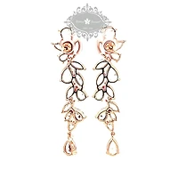 Rose Gold Cubic Zirconia Drop Earrings 142878