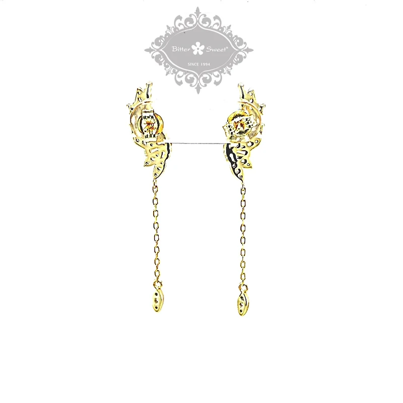 Gold Plated Sterling Silver Cubic Zirconia Earrings 152399