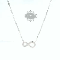 Sterling Silver Infinity Cubic Zirconia Necklace 153807