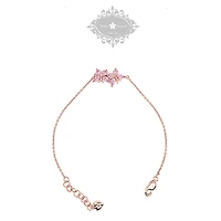 Rosegold Plated Sterling Silver Cubic Zirconia Butterfly Bracelet 146389