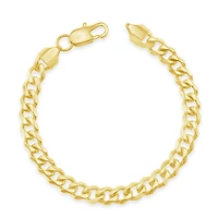 Stainless Steel Gold 7mm Cuban Link Bracelet 148736
