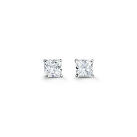 14kt Gold CZ Studs - 5mm Square (Princess)