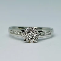 14kt White Gold 0.50ctw Diamond Engagement Ring Set