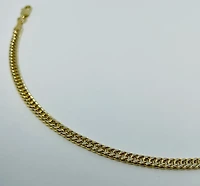 10kt Gold Two-Tone Diamond Cut Curb Chain