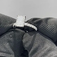 14kt Gold Lab-Created Diamond Engagement Ring 2.50ctw Radiant Cut
