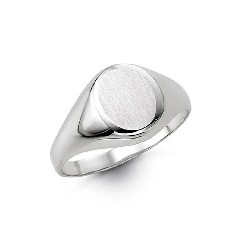 10kt Gold Bella Fierce Men's Oval Signet Ring