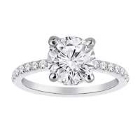 14kt Gold Lab-Created Diamond Engagement Ring 4.50ctw Round Brilliant Cut