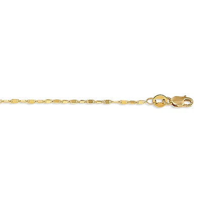 10kt Gold Shimmer Anklet, Mirror-Link design