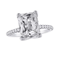 14kt Gold Lab-Created Diamond Engagement Ring 2.50ctw Radiant Cut
