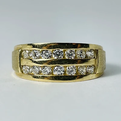 10kt Gold Men's CZ Band