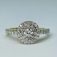 10kt Gold 1.00ctw Diamond Engagement Ring Set