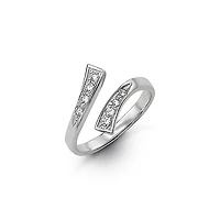 10kt Gold Toe Ring with CZ, Twist Design