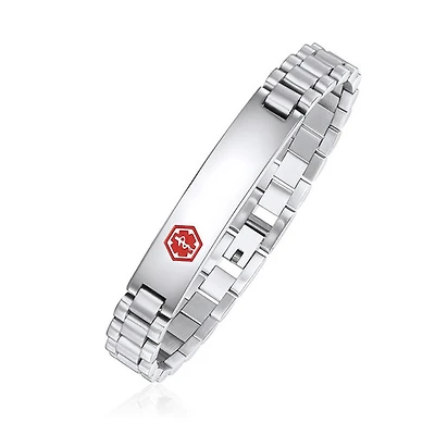 Stainless Steel Medical ID bracelet for women