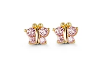 14kt Gold Baby Bella Butterfly Earrings
