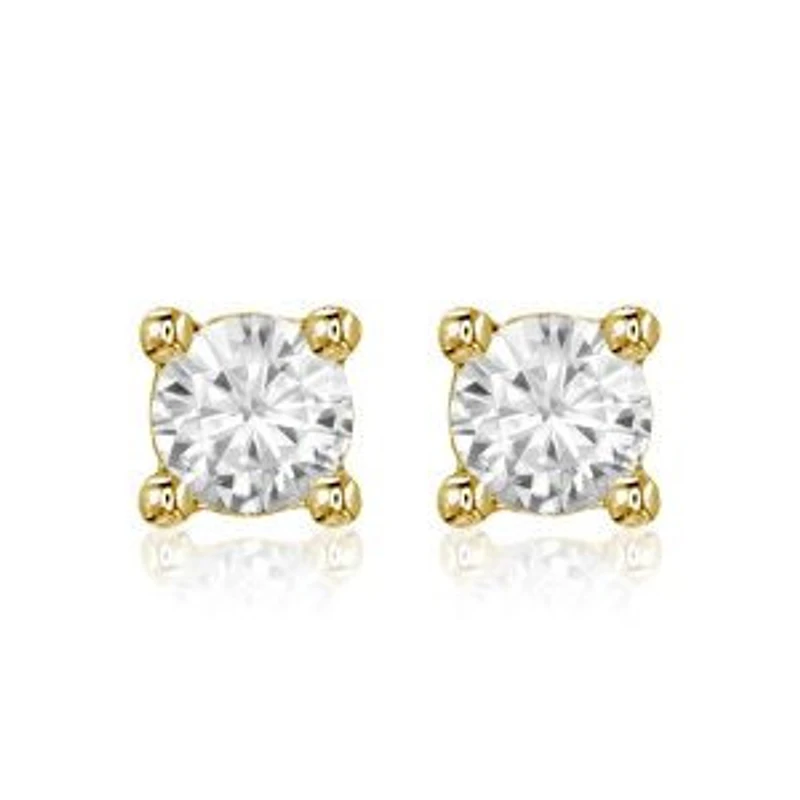 14kt Gold 0.50ct Lab Diamond 4-Claw Stud Earrings